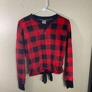Black and Red Checkered Soft Long Sleeve